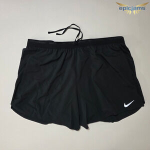 Nike Men's Size 2XL Stride Dri-FIT 2-in1 Black 5" Running Shorts FN2992 010 New